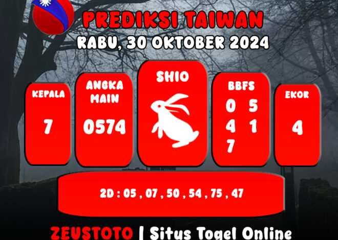 PREDIKSI ANGKA KELUARAN TAIWAN HARI INI RABU 30 OKTOBER 2024