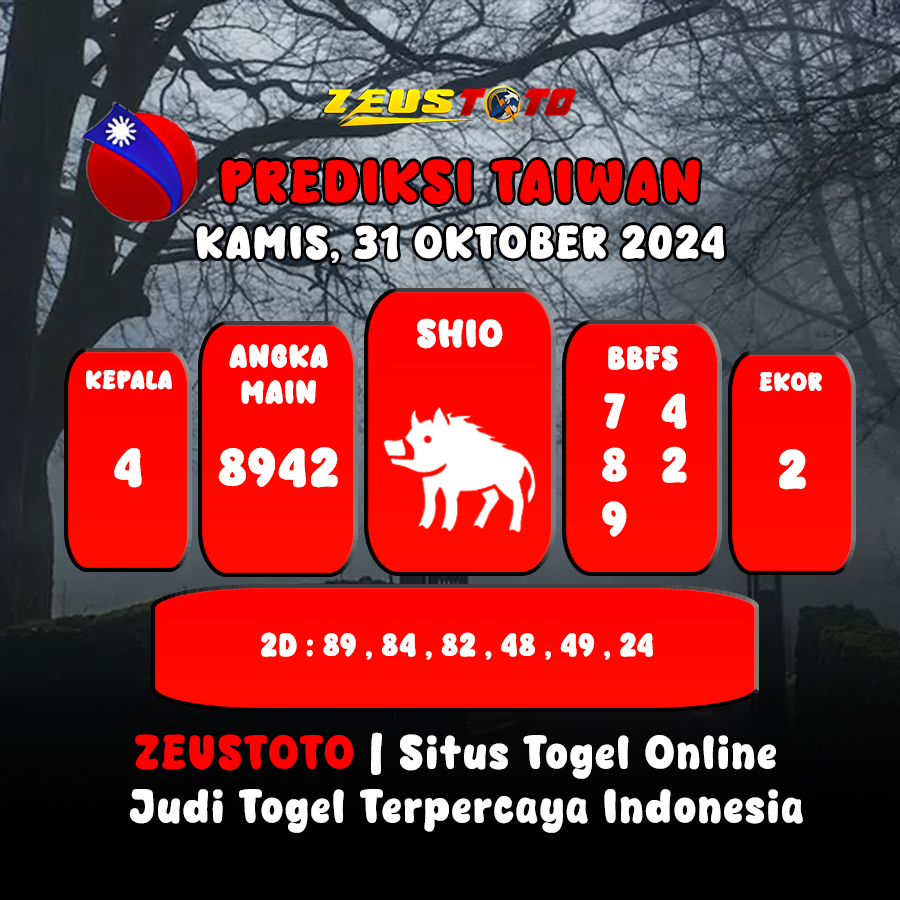 PREDIKSI ANGKA KELUARAN TAIWAN HARI INI KAMIS 31 OKTOBER 2024