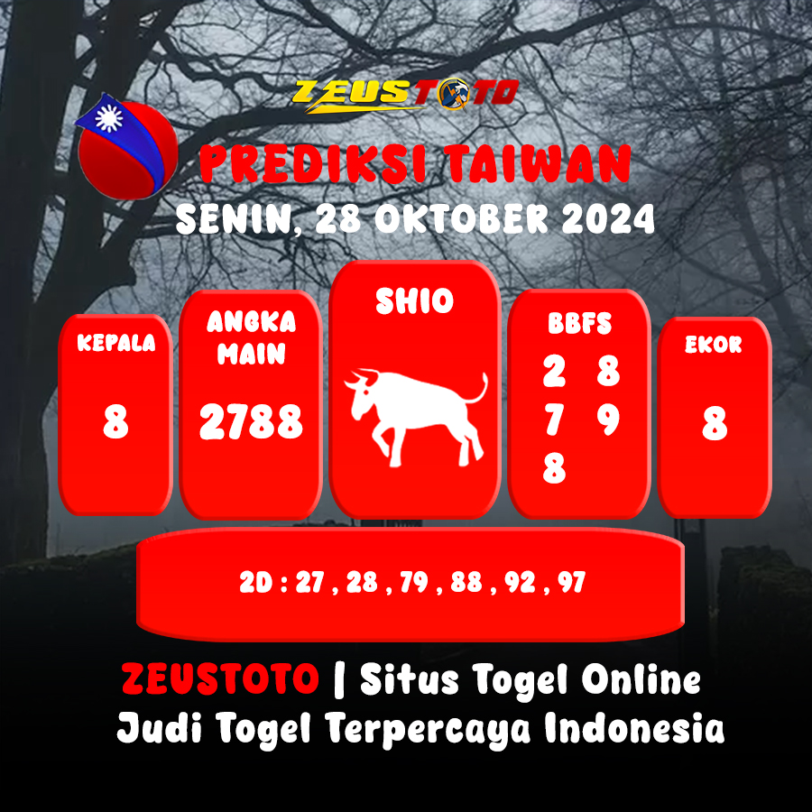 PREDIKSI ANGKA KELUARAN TAIWAN HARI INI SENIN 28 OKTOBER 2024