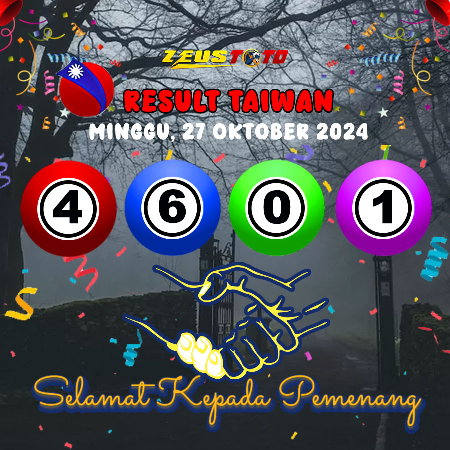 HASIL / RESULT ANGKA KELUARAN TAIWAN HARI INI MINGGU 27 OKTOBER 2024