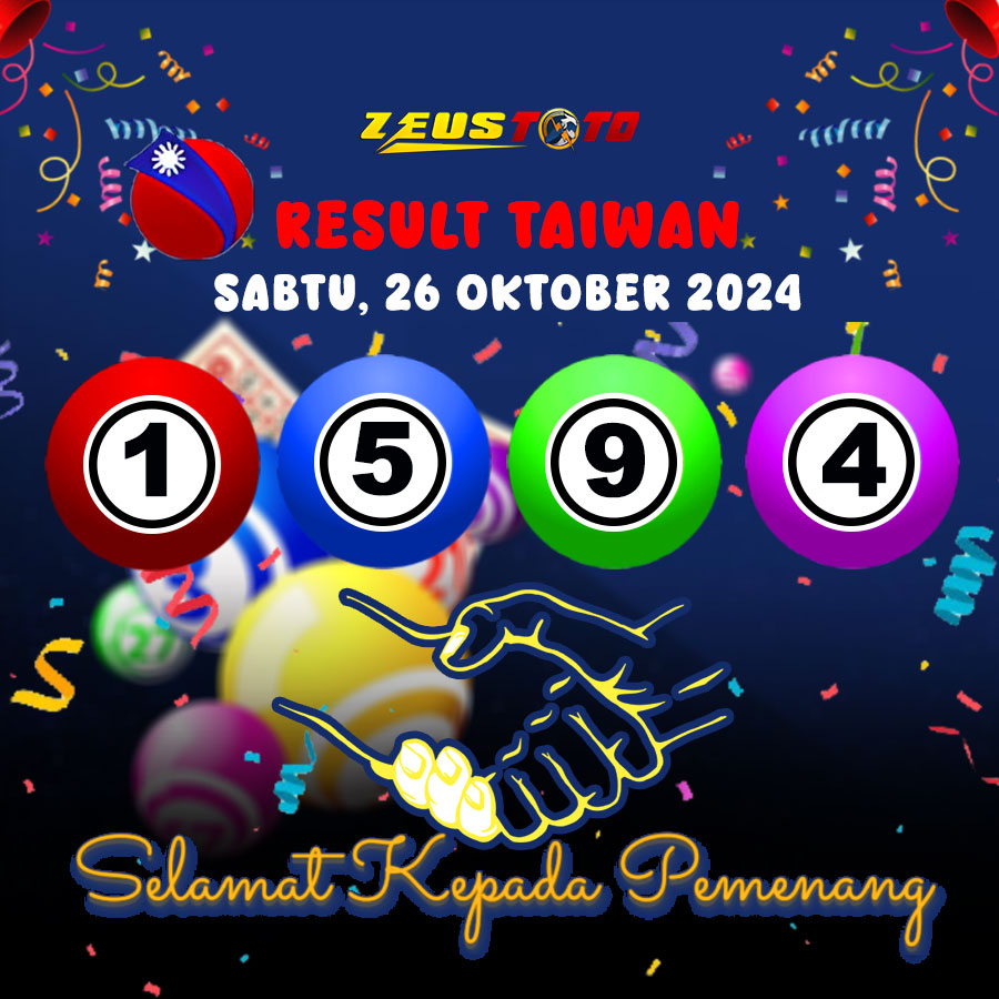 HASIL / RESULT ANGKA KELUARAN TAIWAN HARI INI SABTU 26 OKTOBER 2024