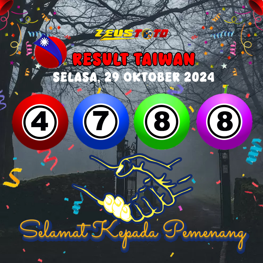 HASIL / RESULT ANGKA KELUARAN TAIWAN HARI INI SELASA 29 OKTOBER 2024