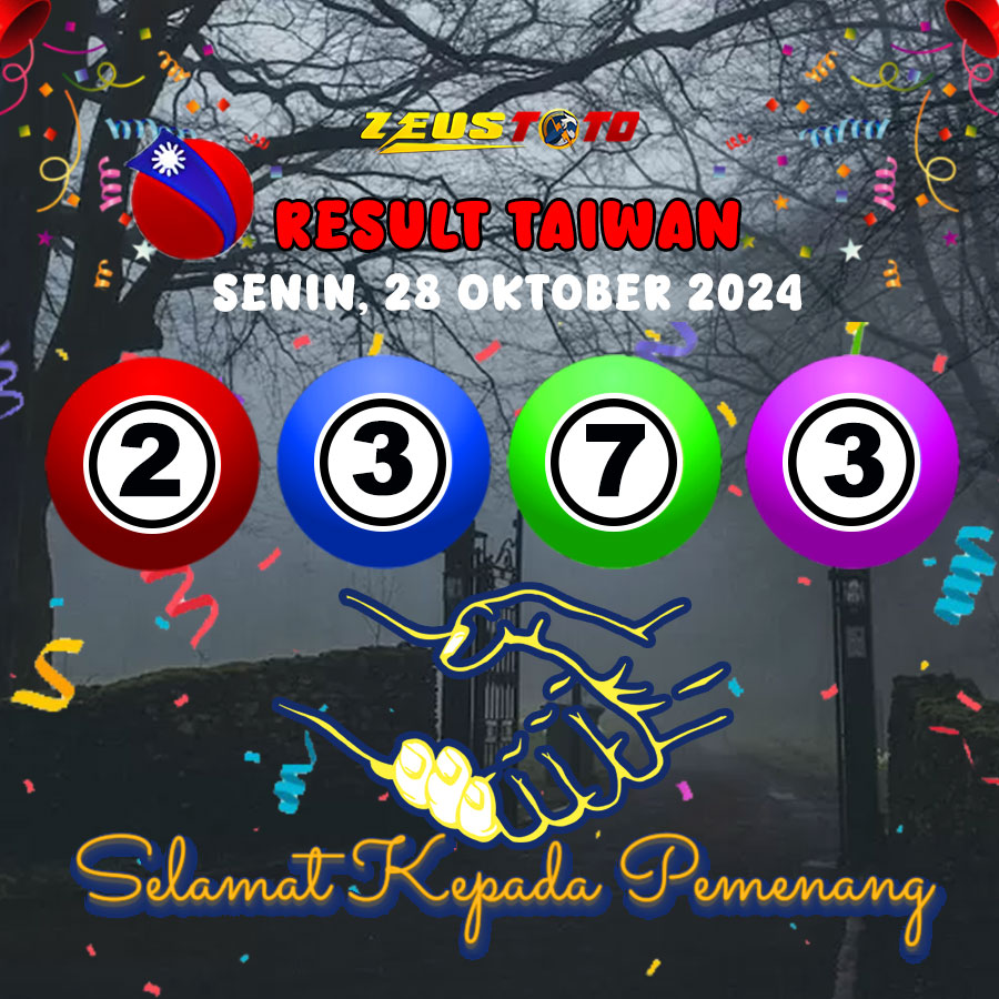 HASIL / RESULT ANGKA KELUARAN TAIWAN HARI INI SENIN 28 OKTOBER 2024