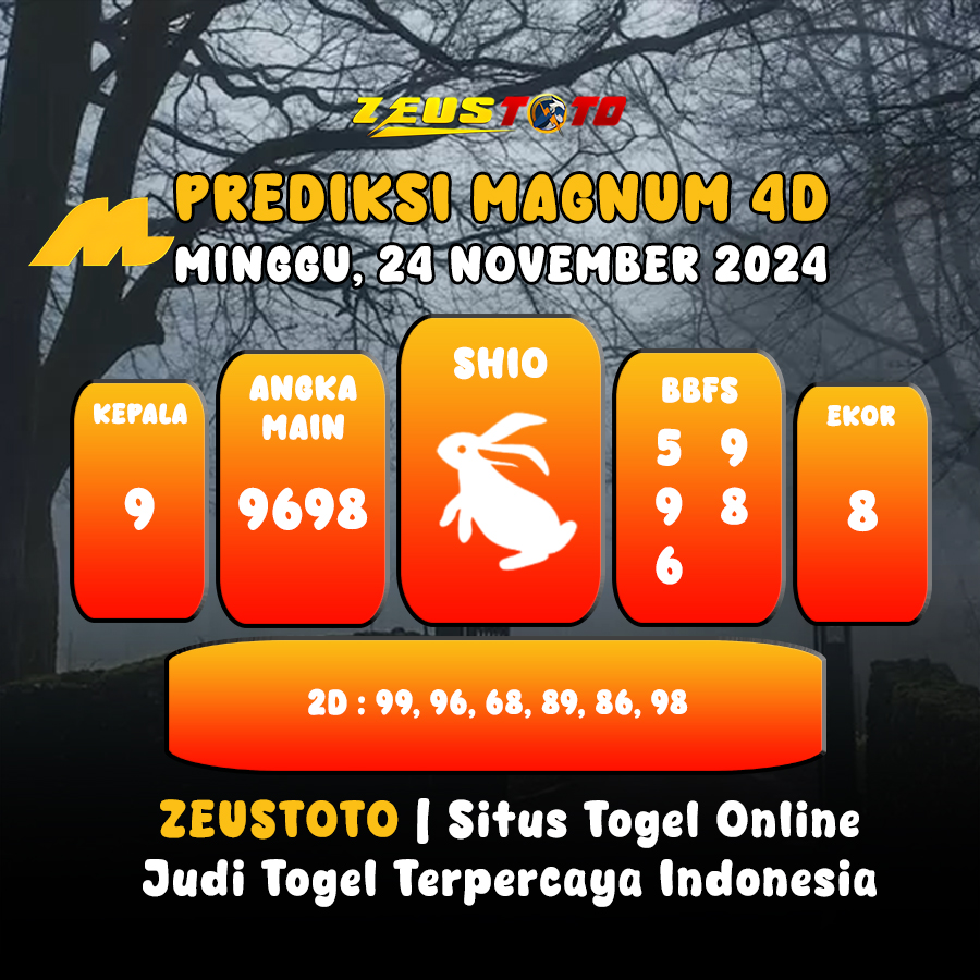 PREDIKSI ANGKA KELUARAN MAGNUM4D HARI INI MINGGU 24 NOVEMBER 2024