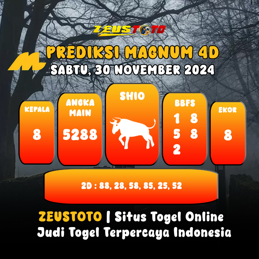 PREDIKSI ANGKA KELUARAN MAGNUM4D HARI INI SABTU 30 NOVEMBER 2024