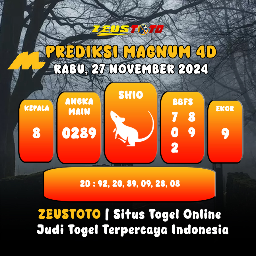 PREDIKSI ANGKA KELUARAN MAGNUM4D HARI INI RABU 27 NOVEMBER 2024