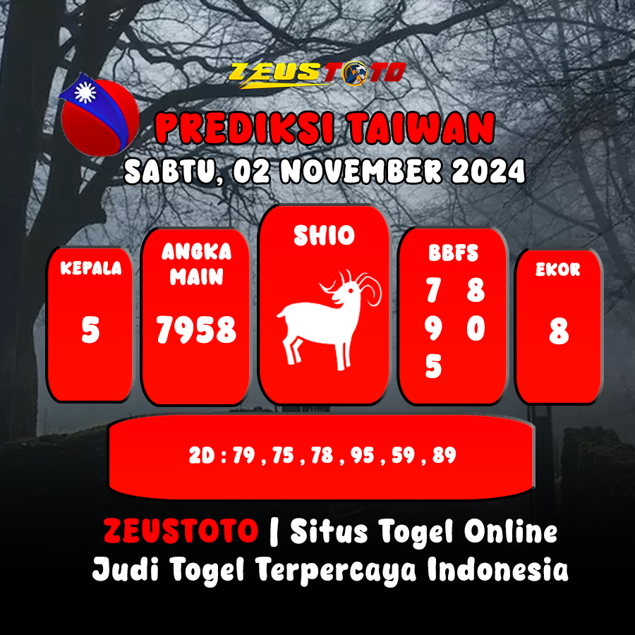 PREDIKSI ANGKA KELUARAN TAIWAN HARI INI SABTU 02 NOVEMBER 2024