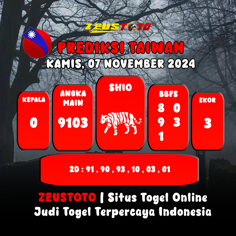 PREDIKSI ANGKA KELUARAN TAIWAN HARI INI KAMIS 07 NOVEMBER 2024