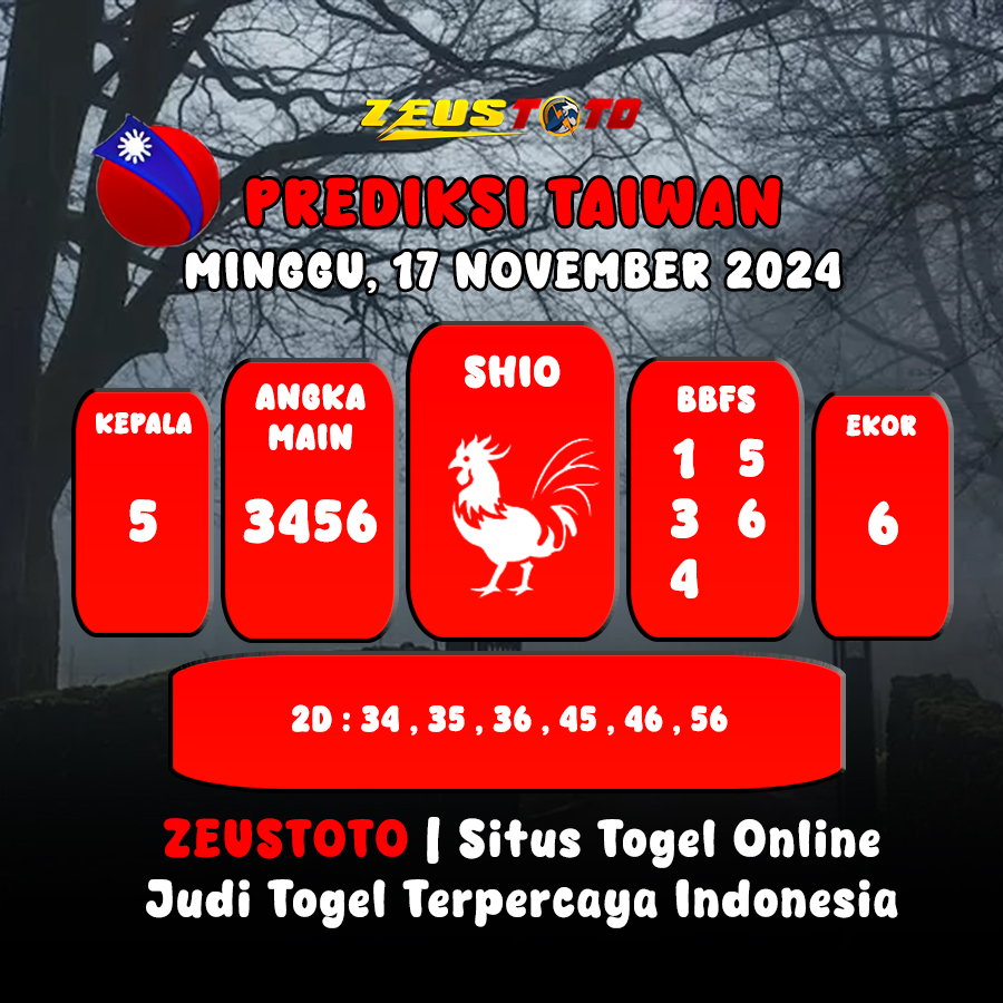 PREDIKSI ANGKA KELUARAN TAIWAN HARI INI MINGGU 17 NOVEMBER 2024