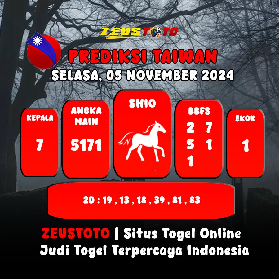 PREDIKSI ANGKA KELUARAN TAIWAN HARI INI SELASA 05 NOVEMBER 2024