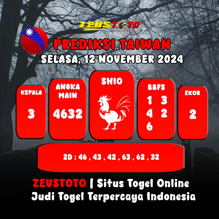 PREDIKSI ANGKA KELUARAN TAIWAN HARI INI SELASA 12 NOVEMBER 2024