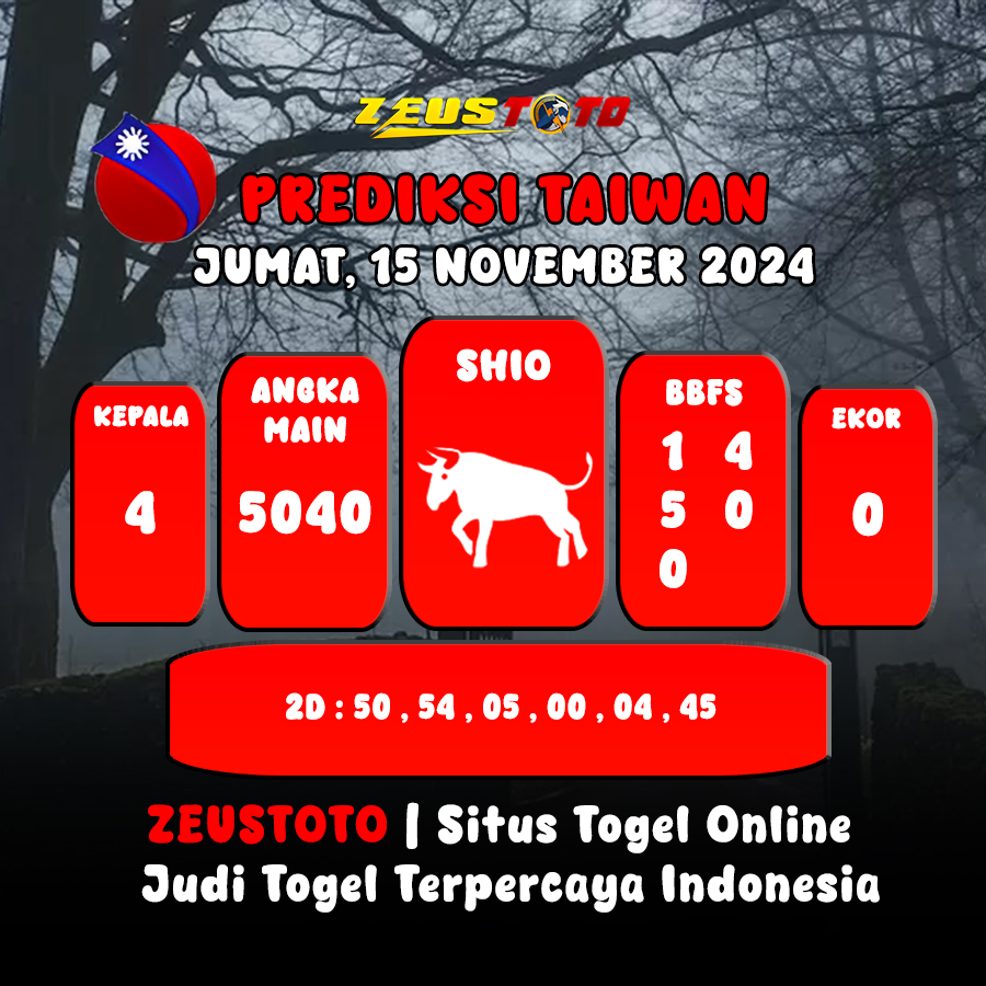 PREDIKSI ANGKA KELUARAN TAIWAN HARI INI JUMAT 15 NOVEMBER 2024