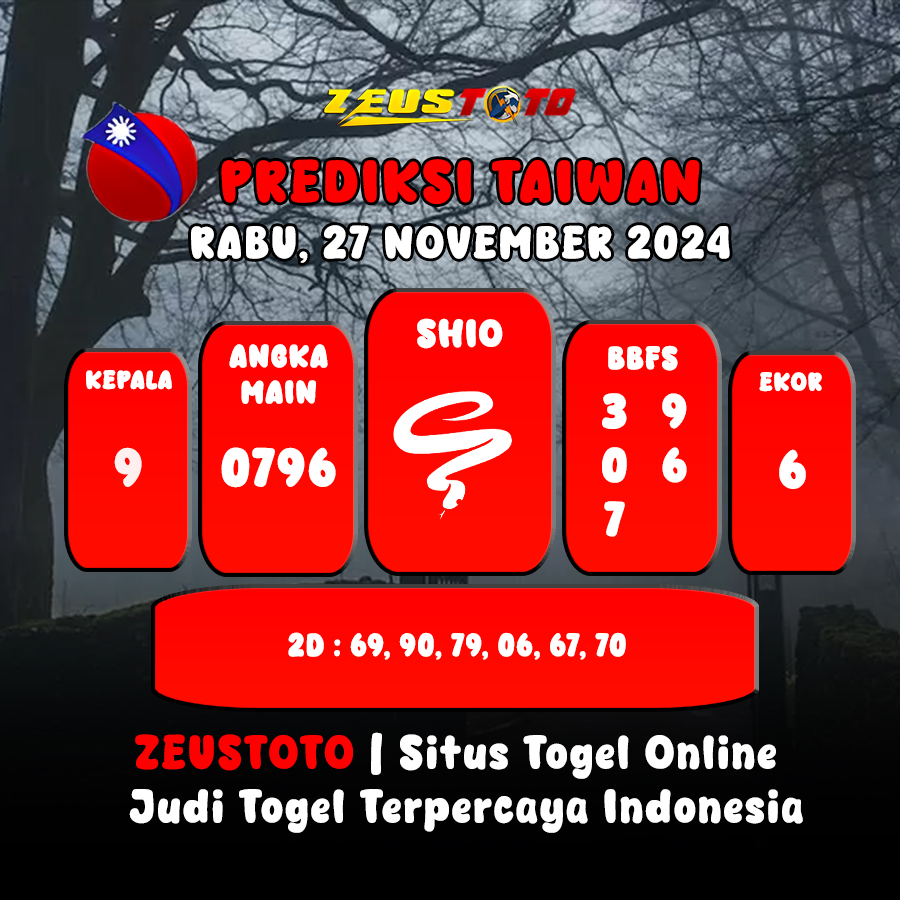 PREDIKSI ANGKA KELUARAN TAIWAN HARI INI RABU 27 NOVEMBER 2024