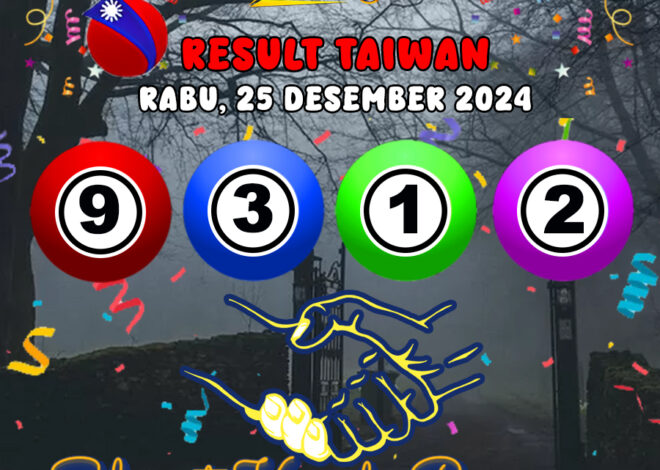 HASIL / RESULT ANGKA KELUARAN TAIWAN HARI INI RABU 25 DESEMBER 2024