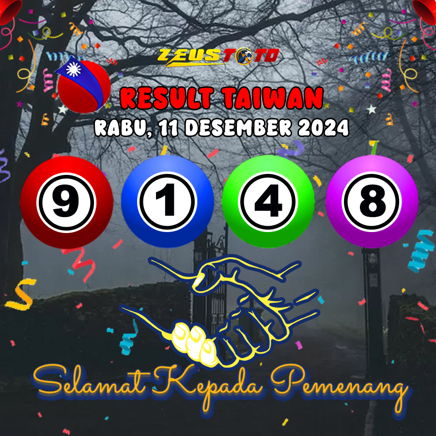 HASIL / RESULT ANGKA KELUARAN TAIWAN HARI INI RABU 11 DESEMBER 2024