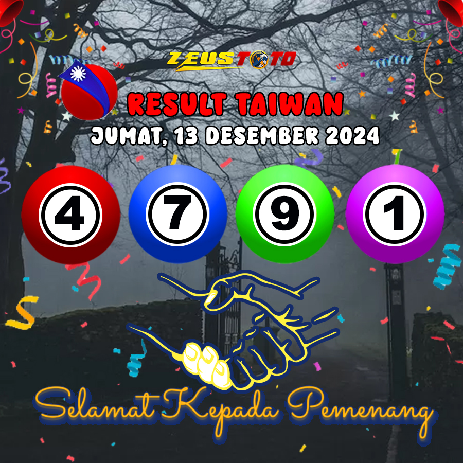 HASIL / RESULT ANGKA KELUARAN TAIWAN HARI INI JUMAT 13 DESEMBER 2024