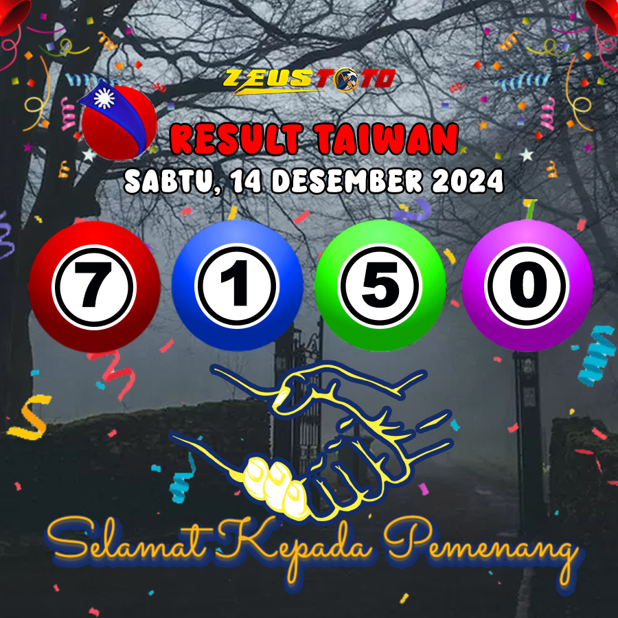 HASIL / RESULT ANGKA KELUARAN TAIWAN HARI INI SABTU 14 DESEMBER 2024