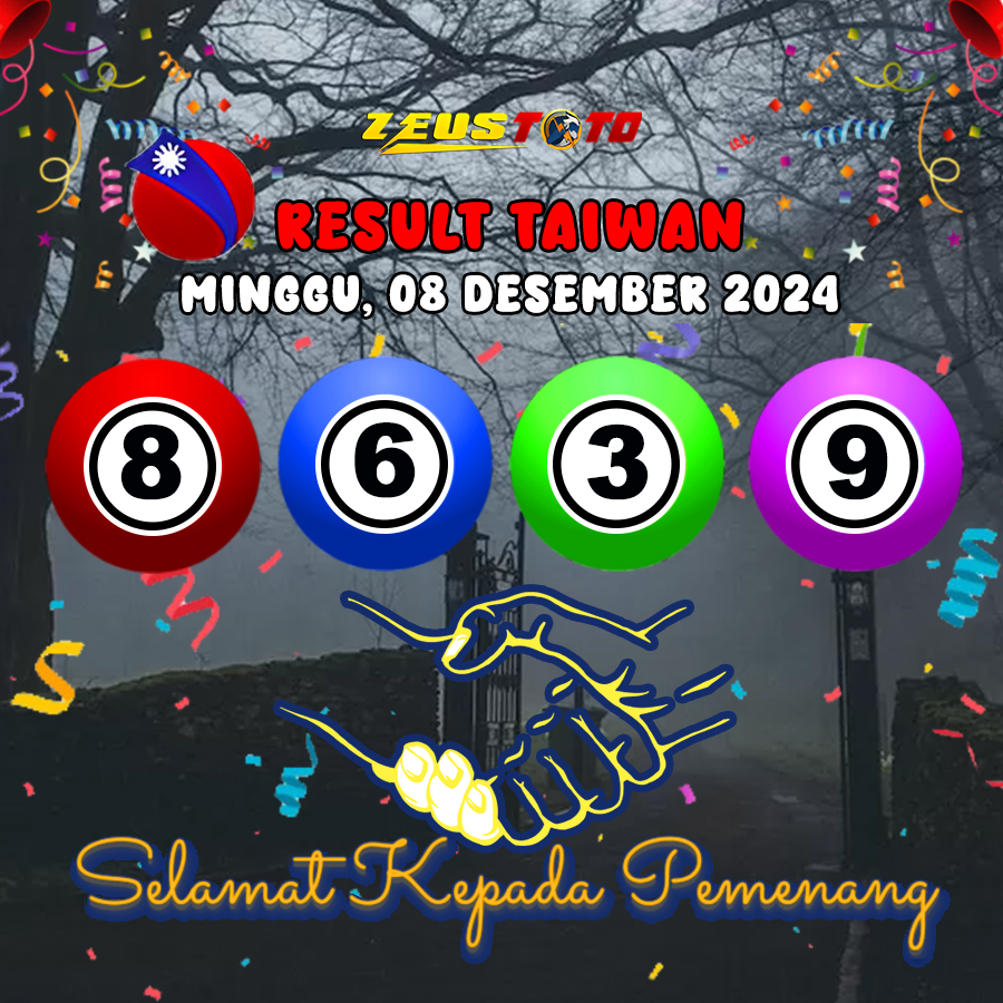 HASIL / RESULT ANGKA KELUARAN TAIWAN HARI INI MINGGU 08 DESEMBER 2024