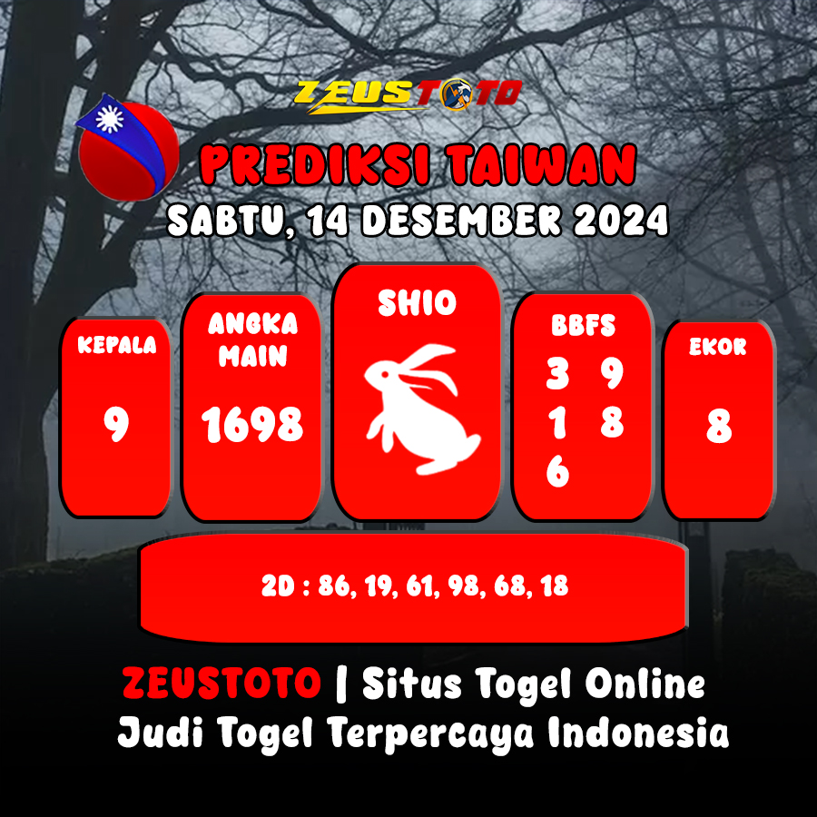 PREDIKSI ANGKA KELUARAN TAIWAN HARI INI SABTU 14 DESEMBER 2024