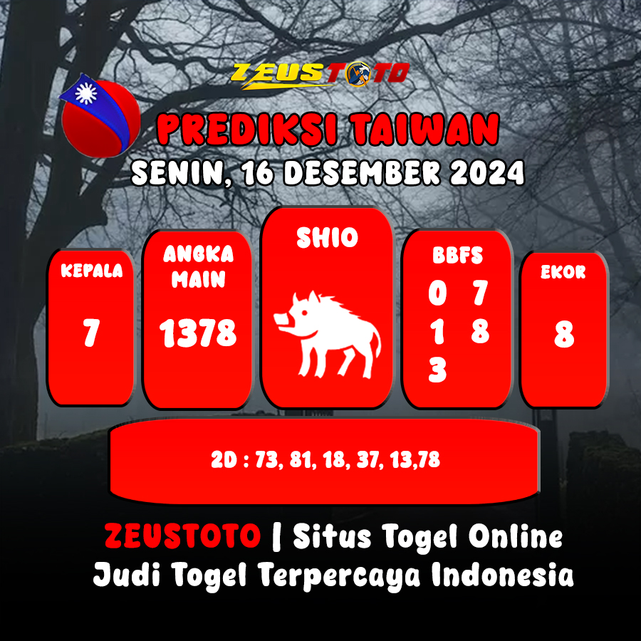 PREDIKSI ANGKA KELUARAN TAIWAN HARI INI SENIN 16 DESEMBER 2024