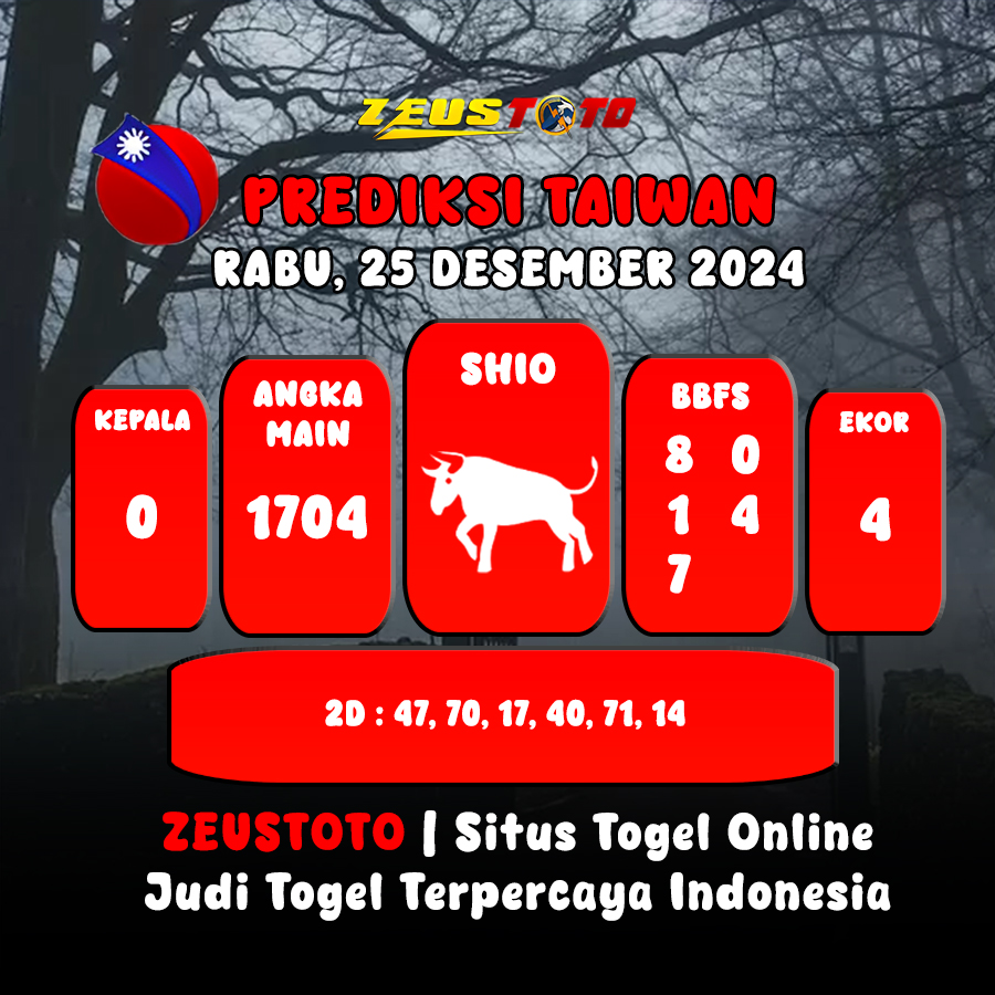 PREDIKSI ANGKA KELUARAN TAIWAN HARI INI RABU 25 DESEMBER 2024