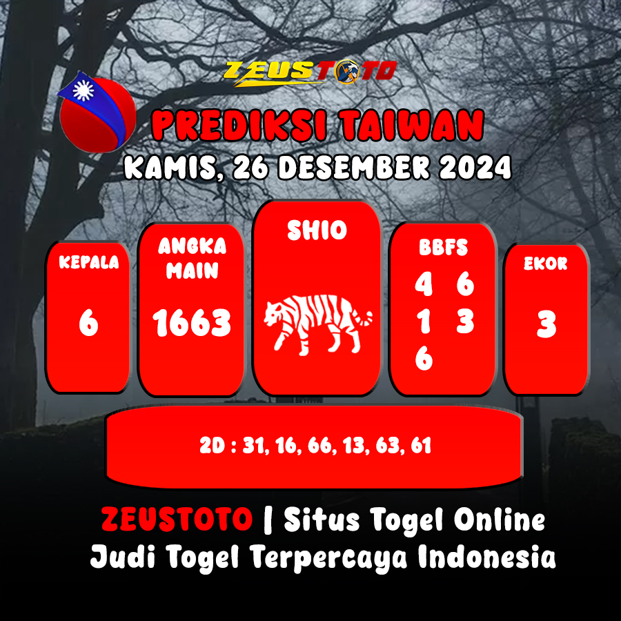 PREDIKSI ANGKA KELUARAN TAIWAN HARI INI KAMIS 26 DESEMBER 2024