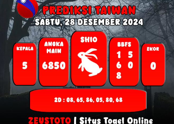 PREDIKSI ANGKA KELUARAN TAIWAN HARI INI SABTU 28 DESEMBER 2024