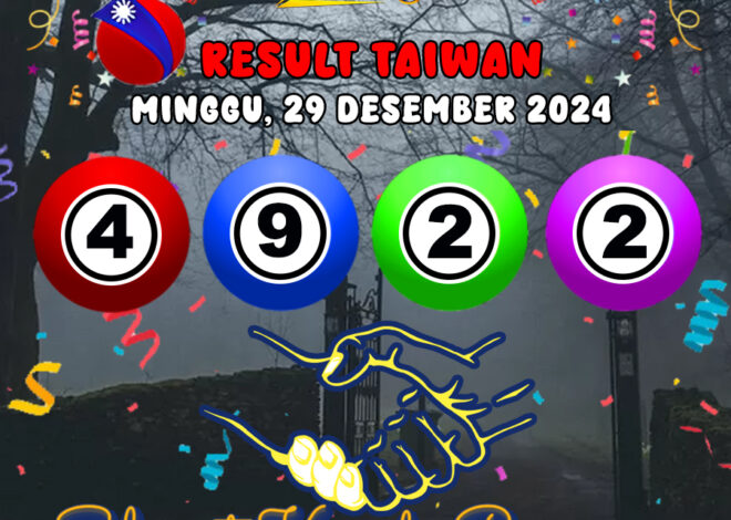 HASIL / RESULT ANGKA KELUARAN TAIWAN HARI INI MINGGU 29 DESEMBER 2024