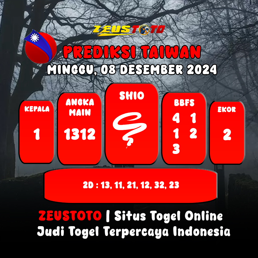 PREDIKSI ANGKA KELUARAN TAIWAN HARI INI MINGGU 08 DESEMBER 2024