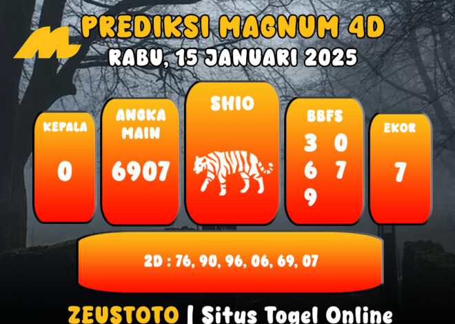 PREDIKSI ANGKA KELUARAN MAGNUM4D HARI INI RABU 15 JANUARI 2025