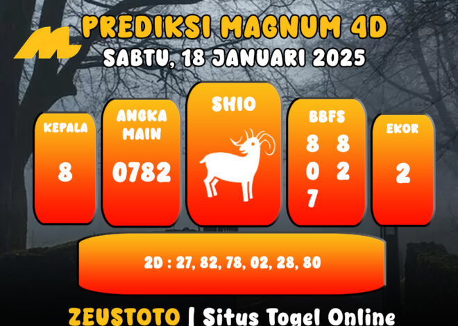 PREDIKSI ANGKA KELUARAN MAGNUM4D HARI INI SABTU 18 JANUARI 2025