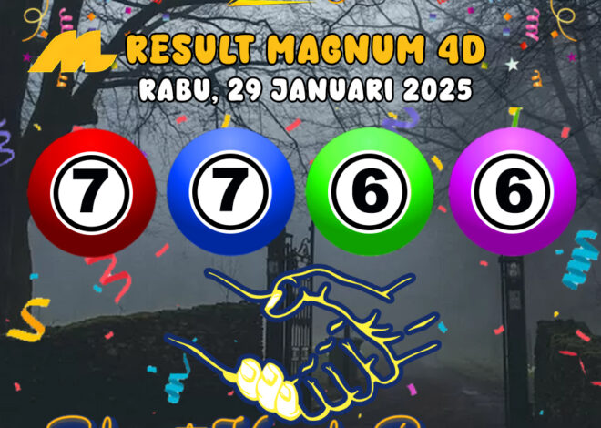 HASIL / RESULT ANGKA KELUARAN MAGNUM4D HARI INI RABU 29 JANUARI 2025