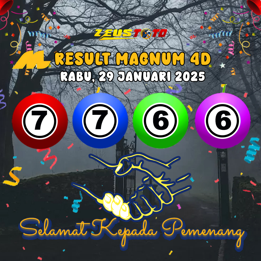 HASIL / RESULT ANGKA KELUARAN MAGNUM4D HARI INI RABU 29 JANUARI 2025