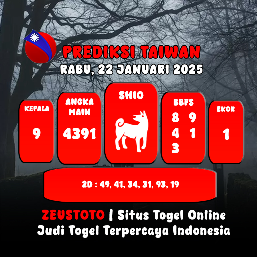 PREDIKSI ANGKA KELUARAN TAIWAN HARI INI RABU 22 JANUARI 2025