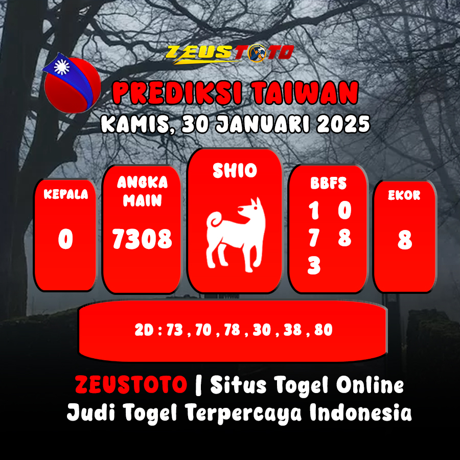 PREDIKSI ANGKA KELUARAN TAIWAN HARI INI KAMIS 30 JANUARI 2025