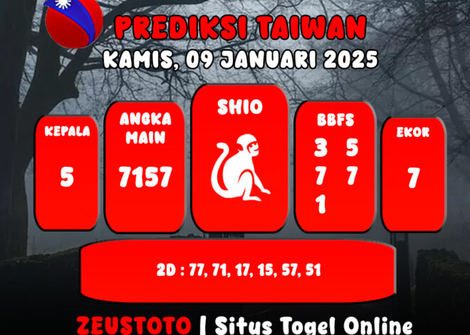 PREDIKSI ANGKA KELUARAN TAIWAN HARI INI KAMIS 09 JANUARI 2025