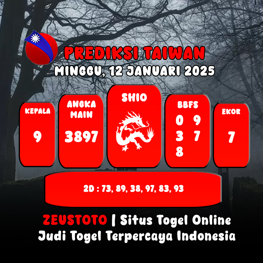 PREDIKSI ANGKA KELUARAN TAIWAN HARI INI MINGGU 12 JANUARI 2025