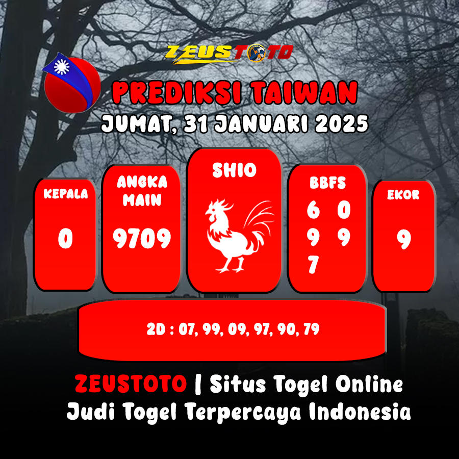 PREDIKSI ANGKA KELUARAN TAIWAN HARI INI JUMAT 31 JANUARI 2025