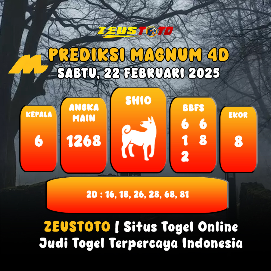 PREDIKSI ANGKA KELUARAN MAGNUM4D HARI INI SABTU 22 FEBRUARI 2025