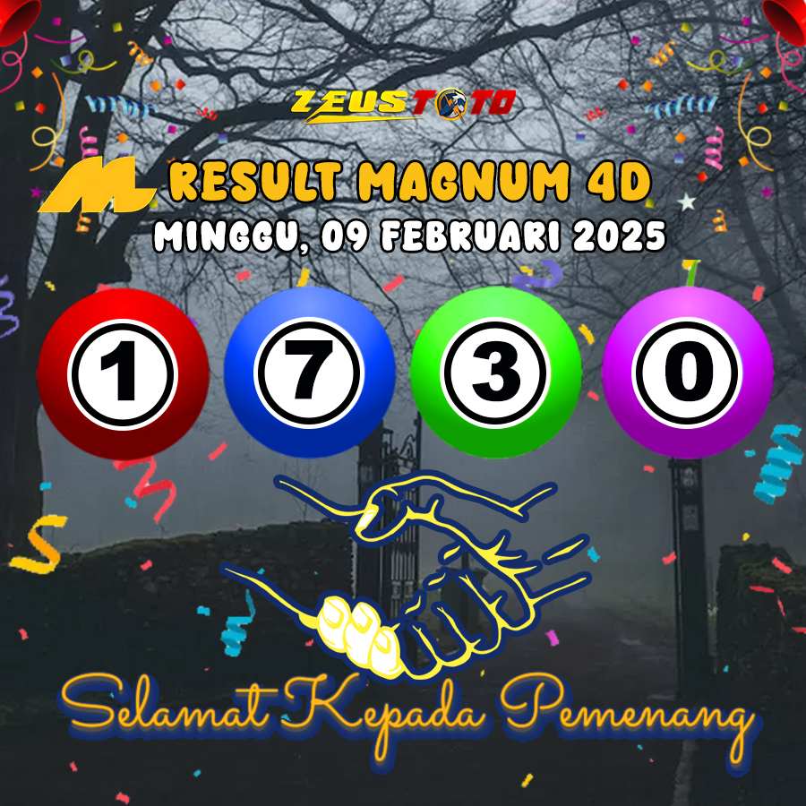 HASIL / RESULT ANGKA KELUARAN MAGNUM4D HARI INI MINGGU 09 FEBRUARI 2025