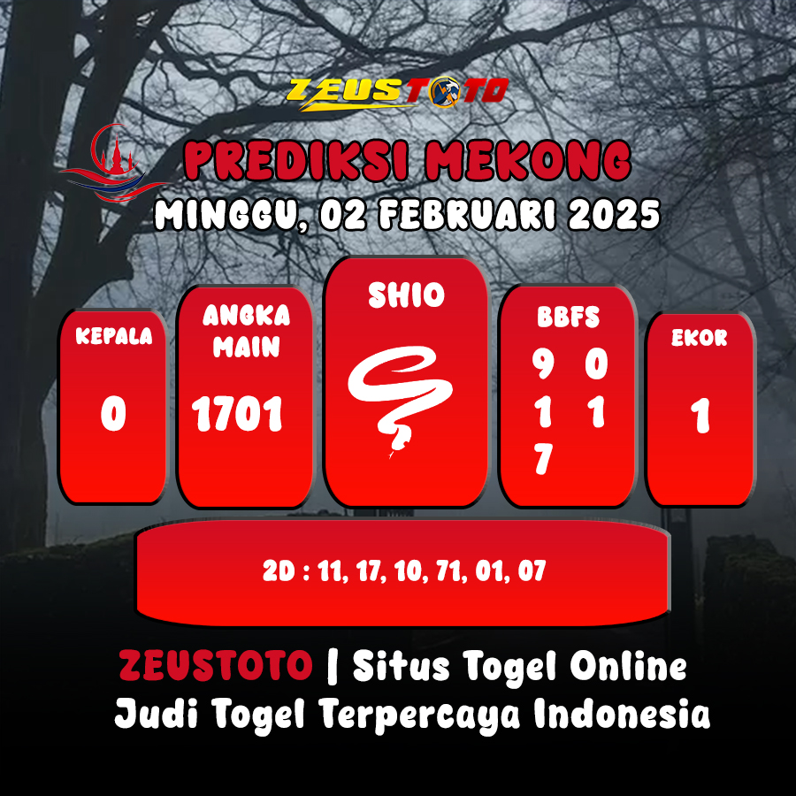 PREDIKSI ANGKA KELUARAN MEKONG HARI INI MINGGU 02 FEBRUARI 2025