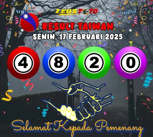 HASIL / RESULT ANGKA KELUARAN TAIWAN HARI INI SENIN 17 FEBRUARI 2025