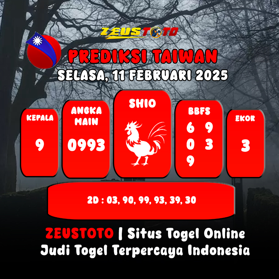 PREDIKSI ANGKA KELUARAN TAIWAN HARI INI SELASA 11 FEBRUARI 2025