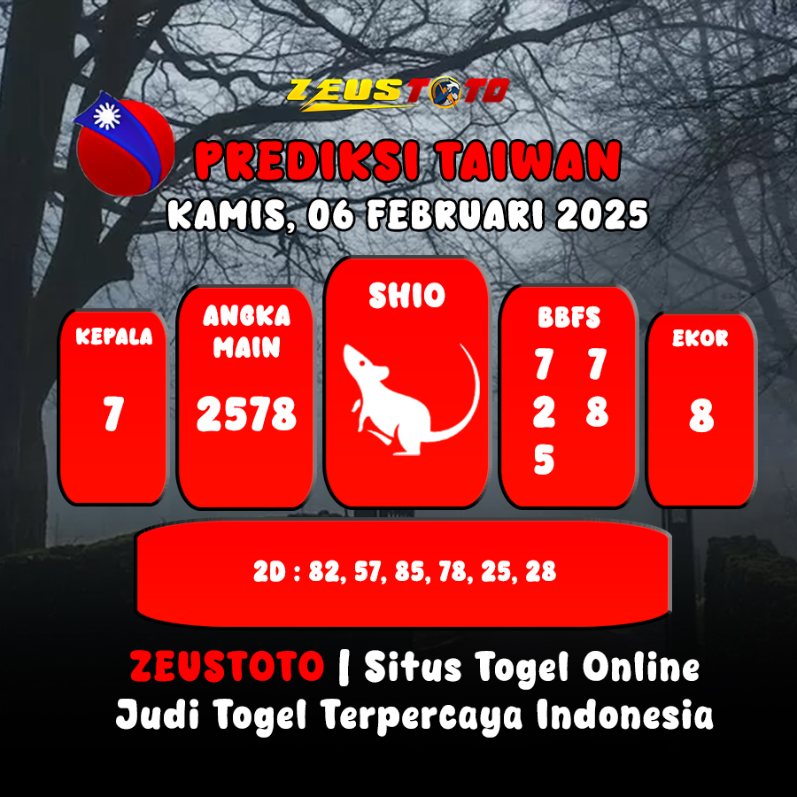 PREDIKSI ANGKA KELUARAN TAIWAN HARI INI KAMIS 06 FEBRUARI 2025