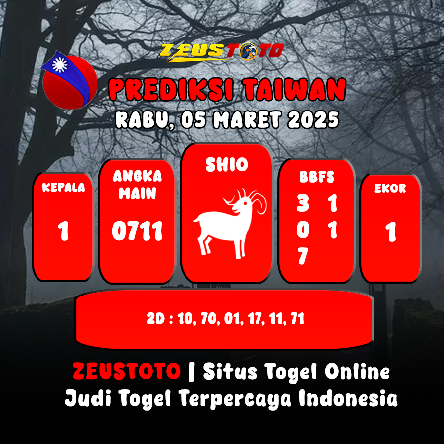 PREDIKSI ANGKA KELUARAN TAIWAN HARI INI RABU 05 MARET 2025