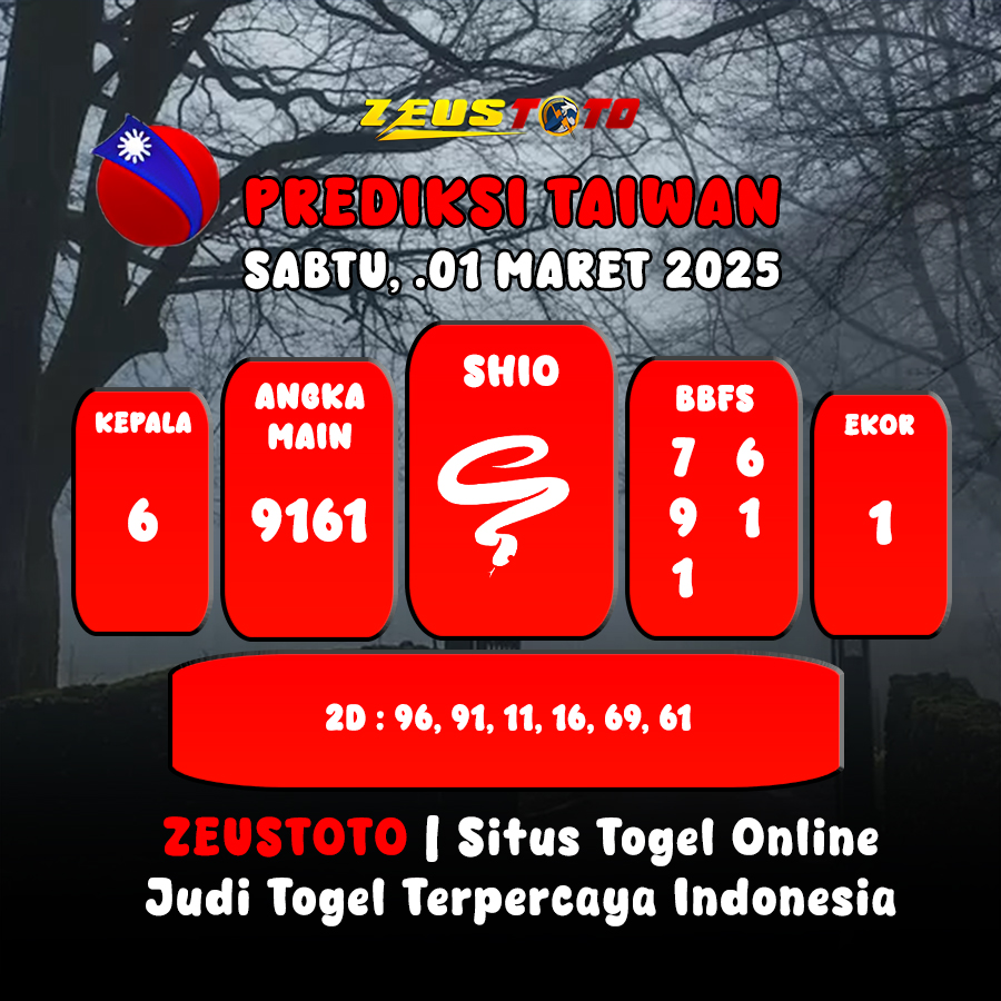 PREDIKSI ANGKA KELUARAN TAIWAN HARI INI SABTU 01 MARET 2025