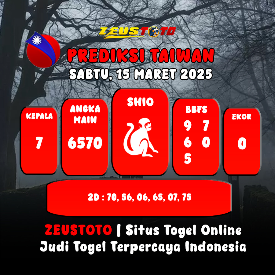 PREDIKSI ANGKA KELUARAN TAIWAN HARI INI SABTU 15 MARET 2025