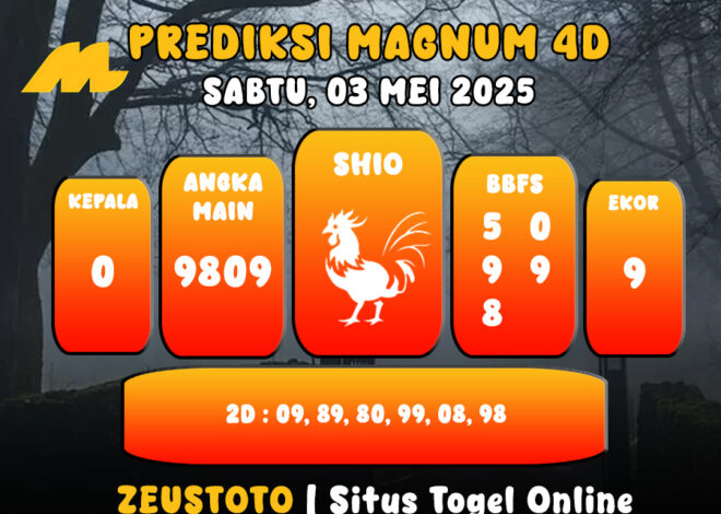 PREDIKSI TOGEL MAGNUM4D HARI INI 03 MEI 2025
