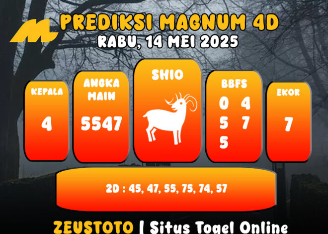 PREDIKSI TOGEL MAGNUM4D HARI INI 14 MEI 2025