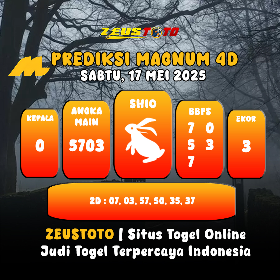 PREDIKSI TOGEL MAGNUM4D HARI INI 17 MEI 2025